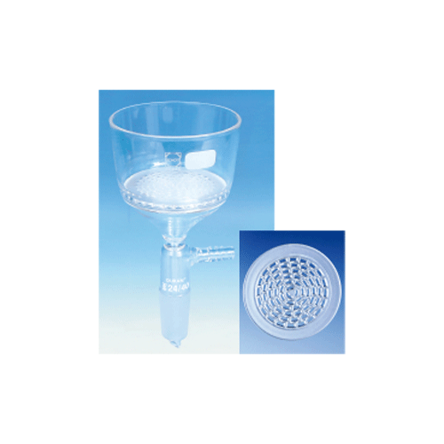 DURAN® Slit-sieve Filter Funnel, Buchner with Perforated Plate and ASTM or DIN, 70~1,000㎖ Ideal for Filter Papers or Cloth, Borosilicate Glass 3.3, 조인트부 시브 필터 펀넬