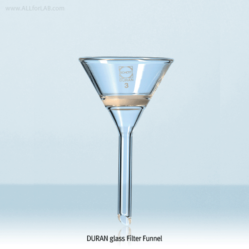 SciLab® Filter Funnel, DURAN-glass, with Porosity P2 & P3, Φ70~Φ100mm Made of Borosilicate-glass 3.3, 글라스 필터 펀넬