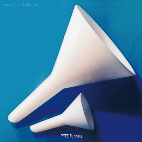 Cowie® PTFE Funnel, Heavy Wall Construction, Autoclavable,Φ30~Φ150mm Ideal for Strong Chemicals, Anti-corrosive, -200℃+280℃, <UK-Made> PTFE 깔때기