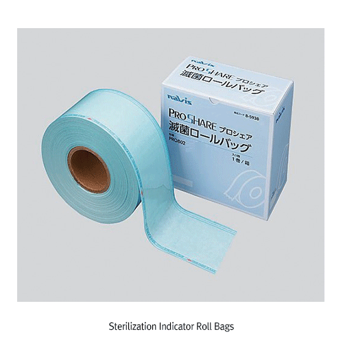 Sterilization Indicator Roll Bags, with Printed Graduations, L200m/Roll  For Autoclave & EO-Gas Sterilization, 멸균 감지 포장지