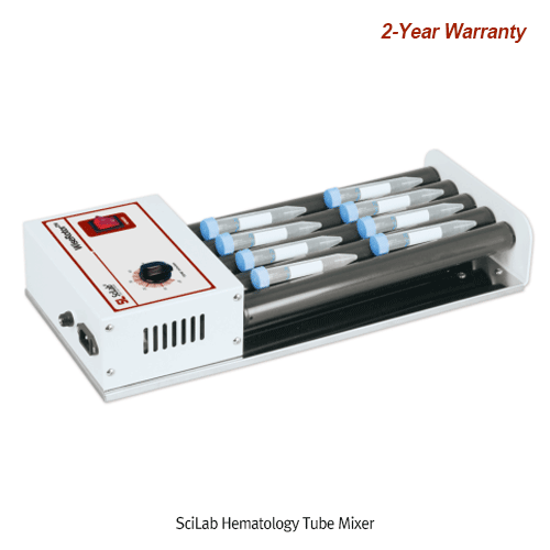SciLab® Hematology Tube Mixer “WiseRotorTM R5”, with 5 Mixing Roller, Rocking & Rolling-motion, Fixed 40rpm  Ideal for 15~50㎖ Test Tube, with Minimum Noise Motor and 0~60min Timer, 튜브 롤러 믹서, 헤마톨로지용