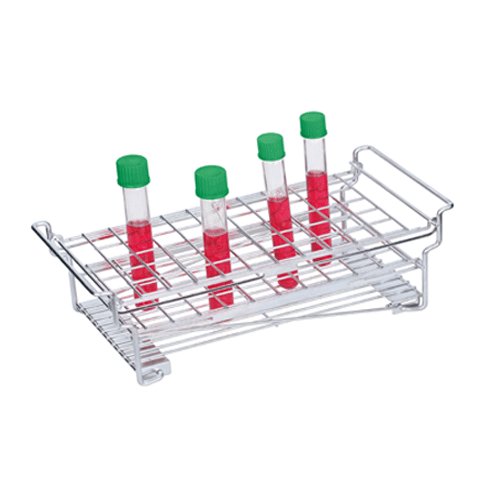 One-Touch Folding-type Test Tube Rack, for Φ14~Φ42mm Tubes, 10·18·50-Hole  Made of Stainless-steel, Autoclavable, Stackable, Good Storage, 원-터치 접이식 스텐 튜브 랙