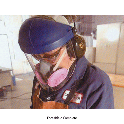 3M® safety pc faceshield and thermoplastic pinlock headgear  For Protection Impact·Heat·Chemical Splash·99.9% UV, PC 보안면