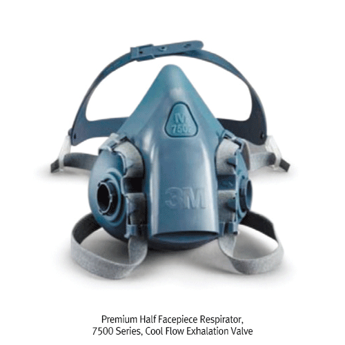 3MTM Dual Vapor/Gas Cartridge Half Facepiece Respirator, Reusable, Used with Filters & Cartridges(Option)  Protection against Gases·Vapors·Particulate Hazards, Easy Breathing, Lightweight, 방독/방진 호흡보호구, 양구 반면형, 필터/정화통 별매