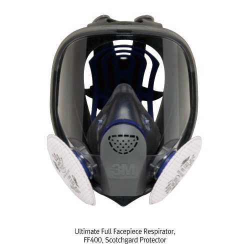3MTM Dual Vapor/Gas Cartridge Full Facepiece Respirator, Reusable, Used with Filters & Cartridges(Option)  Protection against Gases·Vapors·Particulate Hazards, Cool Flow® Valve, 방독/방진 호흡보호구, 양구 전면형, 필터/정화통 별매