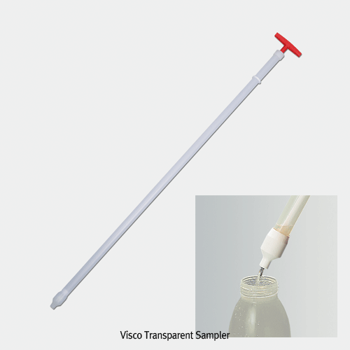 Burkle® Visco Transparent Sampler, Polypropylene or PTFE, Φ25mm, 160 & 300㎖  Ideal for Medium Viscous Substances, Easy Cleaning, Dirt Accumulation Prevent, <Germany-Made> 점성물질 투명 샘플러