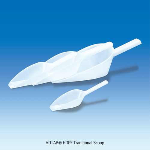 VITLAB® HDPE Traditional Scoop, Tapered Filling Edge, Natural Color, 15~1,250㎖, Transparency  Suitable for Foodstuff, -50℃+105/120℃, HDPE 범용 스쿠프