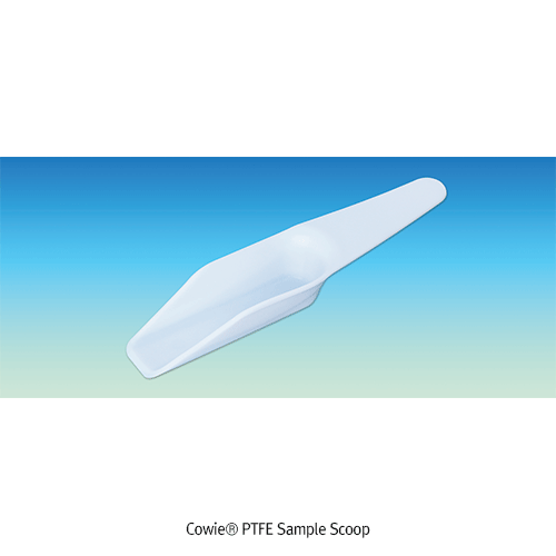 Cowie® PTFE Sample Scoop, Totally Chemical Inert, L140mm  Excellent for Chemical and Corrosion resistance, -200℃+280℃, <UK-Made> PTFE 시료 스쿠프