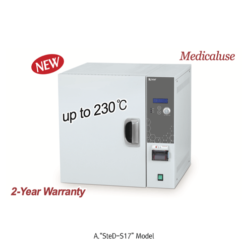 SciLab® 17·32·50Lit Dry Heat Sterilizer “SteD-S”  , with Fast Cooling System, Thermal Printer, Forced Air, up to 230℃, Medicaluse  Ideal for Dental Clinic, Hospital, Biotechnology, Fast Sterilization Time(3min at 190℃ & 1hr at 160℃), 건열 멸균기