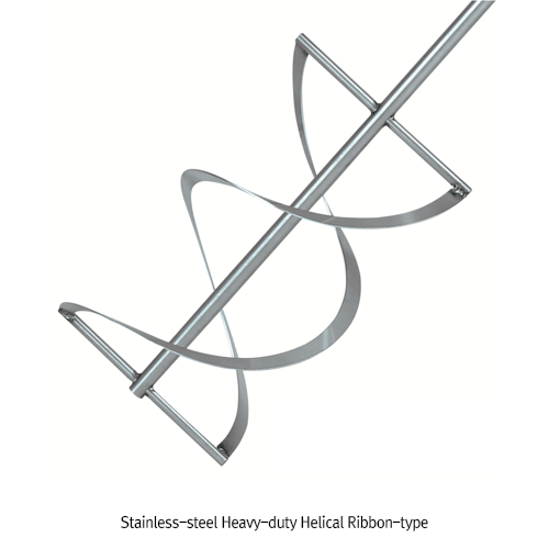 Stainless-steel Heavy-duty Helical Ribbon-type, for Middle/High Viscosity and Lab~Industry With Rod Φ8~12mm, L500~1100, Rotor Φ60~190mm, Good for Reaction-system