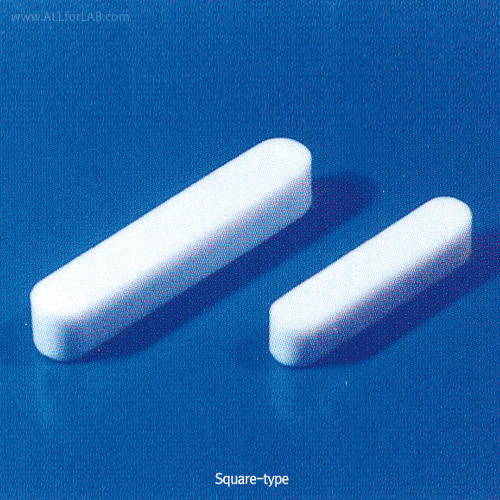 Cowie® PTFE Square-type Stirrer Bar, L12~51mm  For Low Speed, -200°C+280°C,<UK-Made> PTFE 4각 마그네틱바