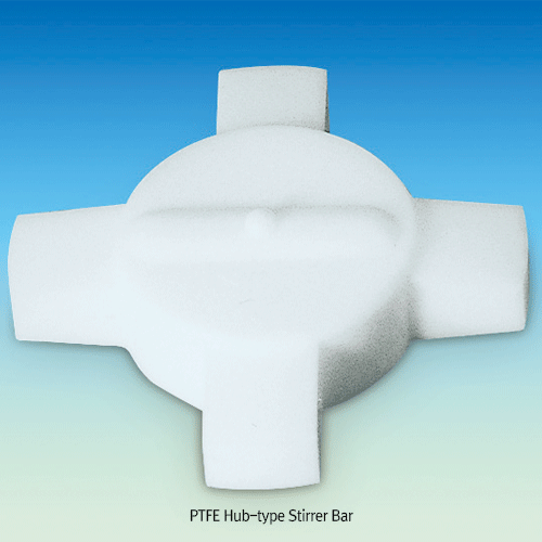 Cowie® PTFE Hub-type Stirrer Bar, for Low Speed, Φ27 & 37mm, L45~70mm -200°C+280°C, <UK-Made> PTFE 허브형 마그네틱바, 저속용에 최적
