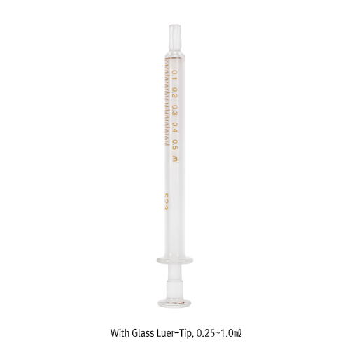 Topsyringe®TRUTHTM PrecisionGlassSyringe,0.25~1mℓ With Luer/Luer-Lock Tip, ISO/CE Certified, 정밀형 글라스 시린지