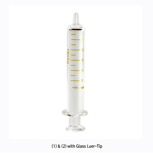 Topsyringe®TRUTHTM StandardGlassSyringe,2~100mℓ  With Luer/Luer-Lock Tip, with Amber Graduation, ISO/CE Certified, 글라스 시린지