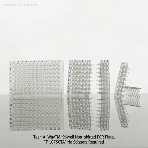 4titude® Tear-A-Way™? 96-Well PCR Plate, Pre-perforated for Easy Division onto Strips96well PCR 플레이트, Strip 분리형, Non-skirted, PP, For Universal Cyclers, Free from RNase?DNase?DNA