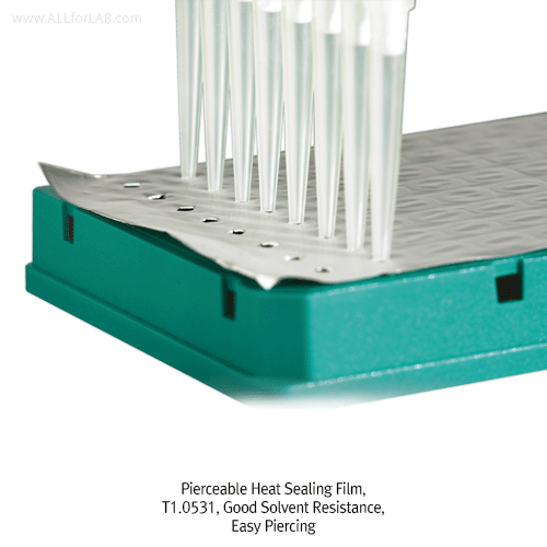 4titude® Pierce Heat Sealing Film, PCR, Compound Storage, Sample ShippingPierce 가열 Sealing 필름, Heat Seal to PP & PC Plates, Very Good Solvent Resistance, -20 ~ +120℃, 125×78㎜
