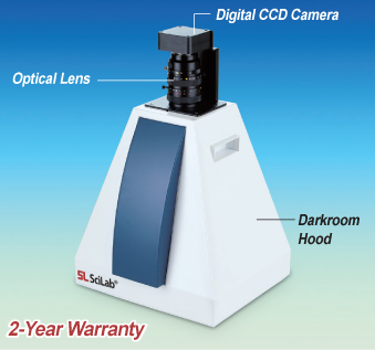 ScILab® Portable Gel Documentation System “WGD-20” , 1.45M Pixel CCD Camera, with Certi. & TraceabilityWith Digital CCD Camera & Optical Lens, Portable Darkroom Hood, Capture Software, USB Interface젤이미지 분석 시스템, 고성능/최저가, 디지털 CCD 카메라( 1 45 만 화소) 장착