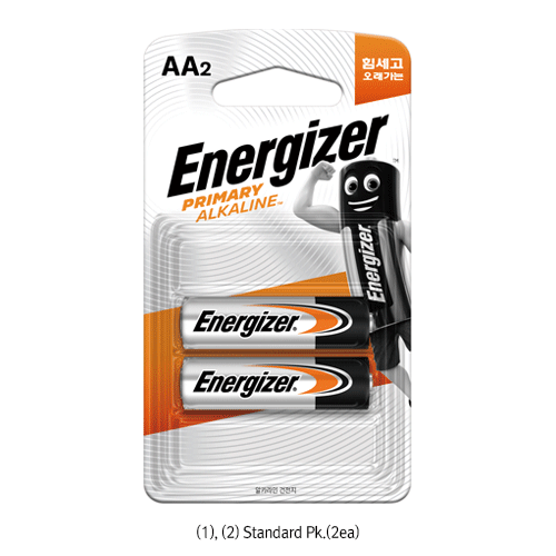 Energizer® General Purpose Alkaline Dry-Cell, 1.5 & 9V<br>With 100% Checked for Quality Assurance, 알칼라인 건전지