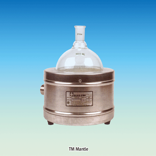 환플라스크용 맨틀, TM Mantles for Spherical Flask, Aluminum Housed<br>환플라스크용, 450℃, 조절기 별도, 내부는 Fabric 재질, CSA 인증