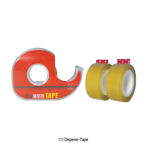 “Haesung”General Purpose Cellophane Tapes, width 12∙18∙24㎜ <br> 다용도 투명 테이프, Transparent Self-adhesive, Dispensing ＆ Roll tapes.