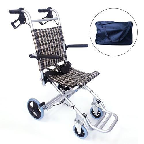 '탄탄'여행용 소형 초경량(8KG) 휴대용 알루미늄 경제형 휠체어 (휴대용가방포함)