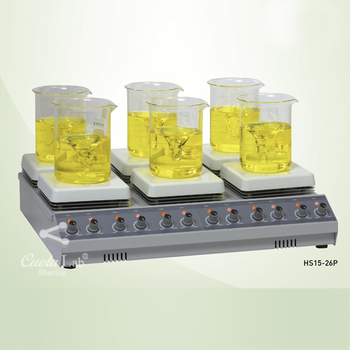 3구 6구 가열식 자력 교반기 (Multi-position Analogue Magnetic stirrers with Analogue heating)