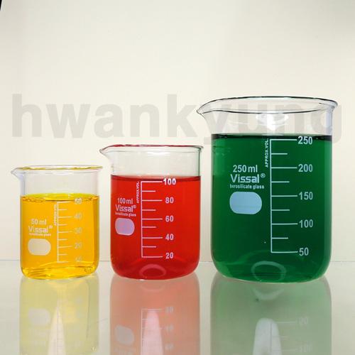 유리 비이커(vissal), Graduated Beakers, 10ml~5L, α3.3-glass