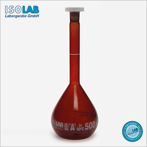 ISOLAB 갈색 메스플라스크(독일제) A급 - 일괄 보증서 포함 5ml~2L/ Volumetric Flasks, Amber, Class A, borosilicate 3.3 conformity certified