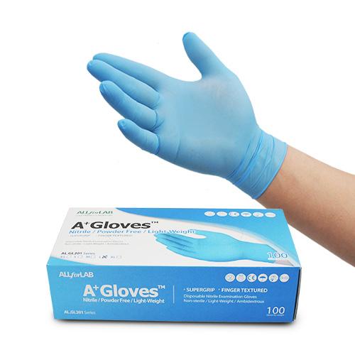 A+GlovesTM Nitrile Exam Gloves, Powder-Free, Light-Weight Textured, Medical Premium Grade 니트릴 장갑