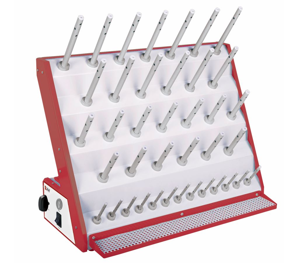 Digital 39 places Labware Drying Rack “PE2010”, with Air Filter & Heating Air Blower, 220V / 1.5kW, Max 50℃ & 75℃ Ideal for Glassware / Plasticware / Small Articles, Timer Set 1~90min, Continuous 8 hours, 실험기구 건열풍 건조기, 테이블&벽걸이겸용